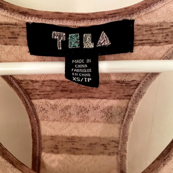 Tela UO Striped Lace Racerback Tank Top - Picture 4 of 7